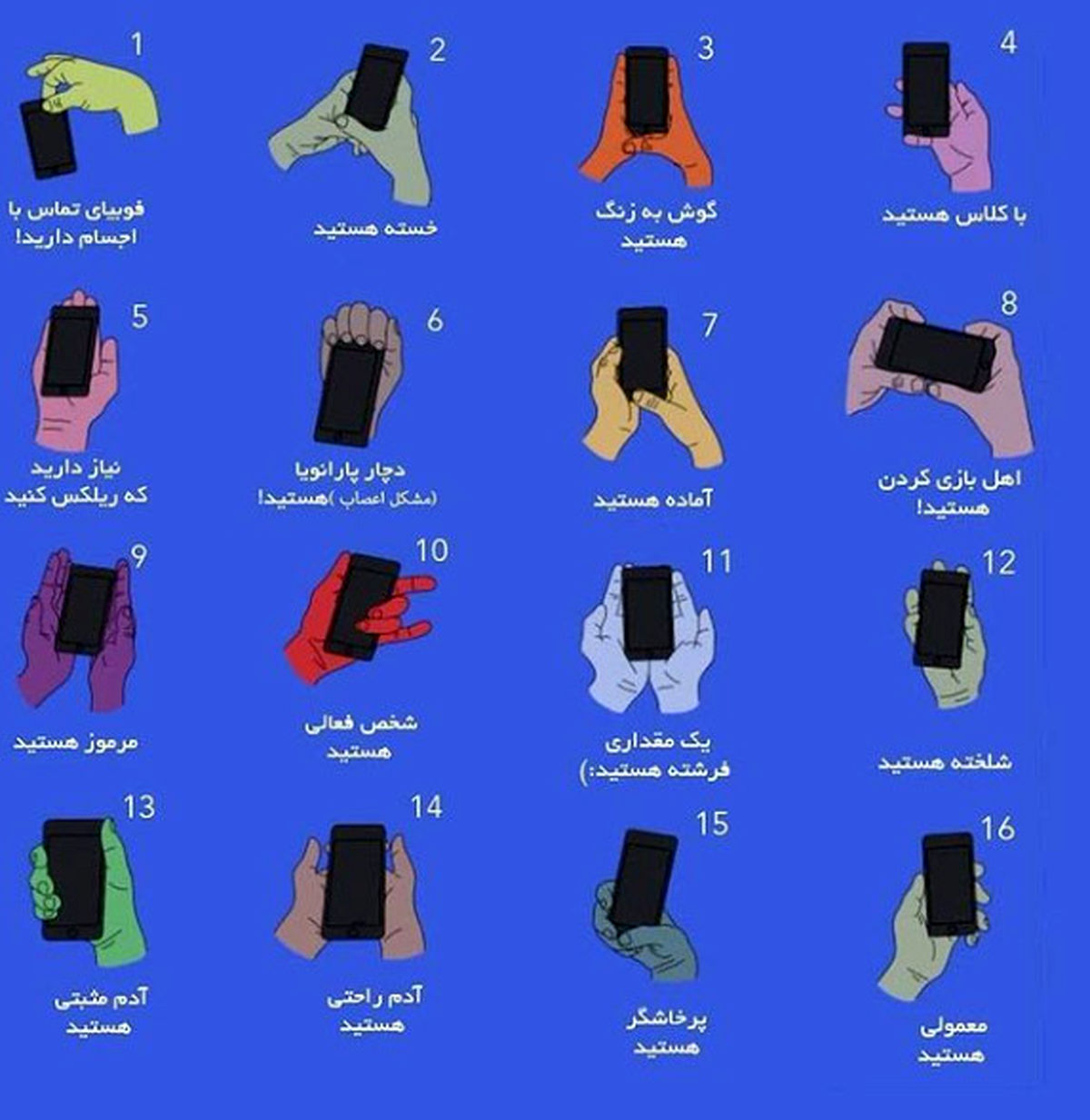 روانشناسی | نوع گوشی دست گرفتن شما شخصیتتونو لو میده + تفسیر تست