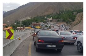 ترافیک سنگین در جاده کندوان