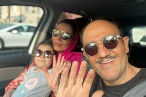 عکس تفریح زمستونی خاص مهران غفوریان و دخترش 