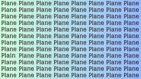 تست هوش | زود تند سریع بجنب و کلمه Plain رو بین این همه کلمه Plane پیدا کن