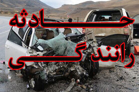 لحظه تصادف پراید با تانکر حمل سوخت + فیلم
